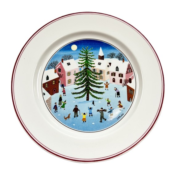 Villeroy & Boch NAIF CHRISTMAS Porcelain Salad Plate Dessert Side 8.25" Germany - Picture 1 of 4